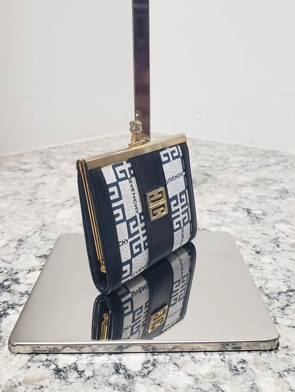 Vintage Givenchy Monogram Kisslock Coin Purse